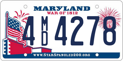 MD license plate 4MD4278