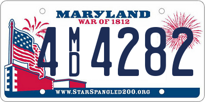 MD license plate 4MD4282