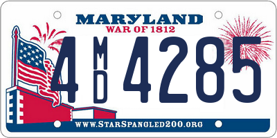 MD license plate 4MD4285