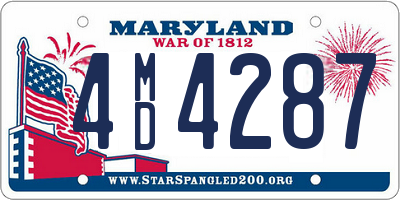 MD license plate 4MD4287