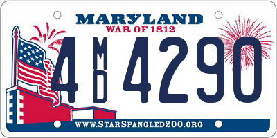 MD license plate 4MD4290