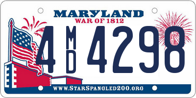 MD license plate 4MD4298