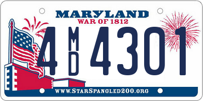 MD license plate 4MD4301