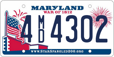 MD license plate 4MD4302