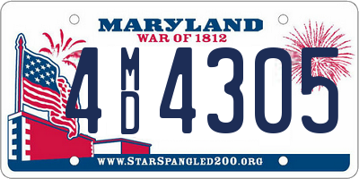 MD license plate 4MD4305