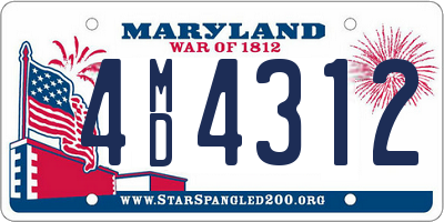 MD license plate 4MD4312
