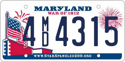 MD license plate 4MD4315