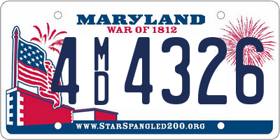 MD license plate 4MD4326