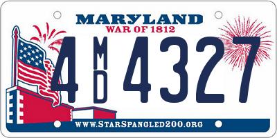 MD license plate 4MD4327