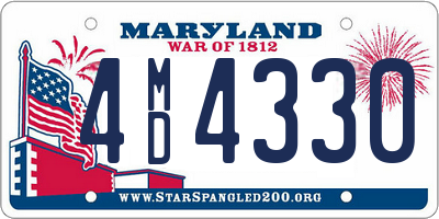 MD license plate 4MD4330
