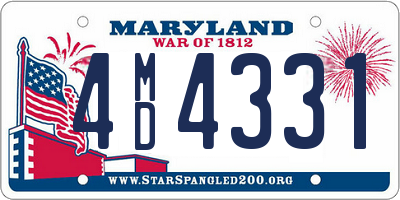 MD license plate 4MD4331