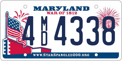 MD license plate 4MD4338