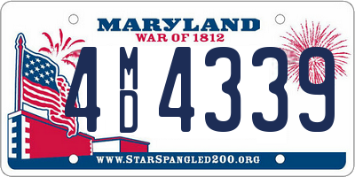 MD license plate 4MD4339