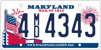 MD license plate 4MD4343