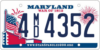 MD license plate 4MD4352