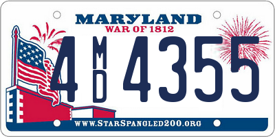 MD license plate 4MD4355