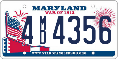 MD license plate 4MD4356