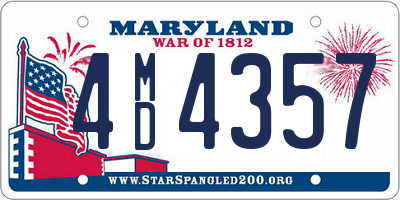 MD license plate 4MD4357