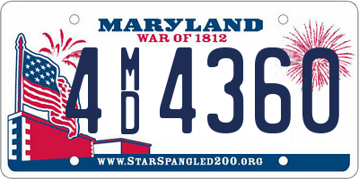 MD license plate 4MD4360