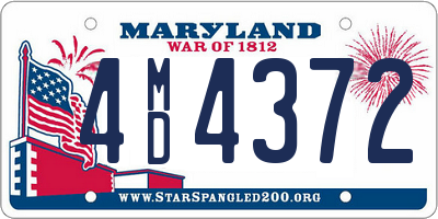MD license plate 4MD4372