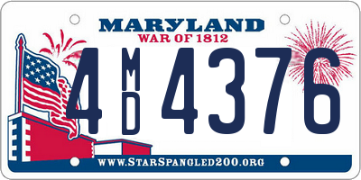 MD license plate 4MD4376