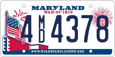 MD license plate 4MD4378