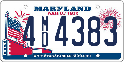 MD license plate 4MD4383