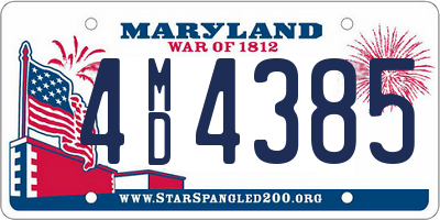 MD license plate 4MD4385