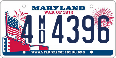 MD license plate 4MD4396