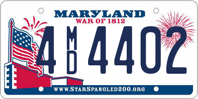 MD license plate 4MD4402