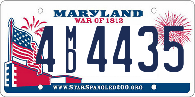 MD license plate 4MD4435