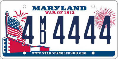 MD license plate 4MD4444