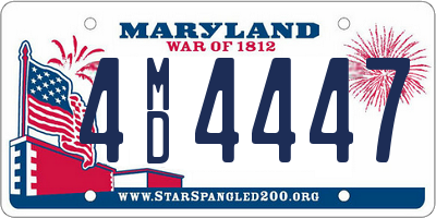MD license plate 4MD4447