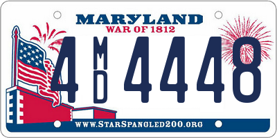 MD license plate 4MD4448