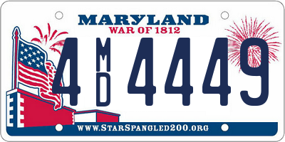 MD license plate 4MD4449