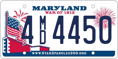 MD license plate 4MD4450