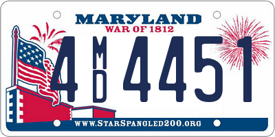 MD license plate 4MD4451