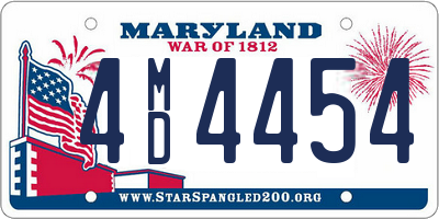 MD license plate 4MD4454