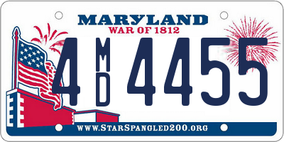 MD license plate 4MD4455