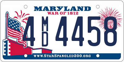 MD license plate 4MD4458