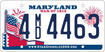 MD license plate 4MD4463