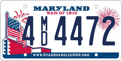 MD license plate 4MD4472