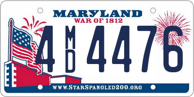 MD license plate 4MD4476