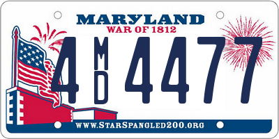 MD license plate 4MD4477
