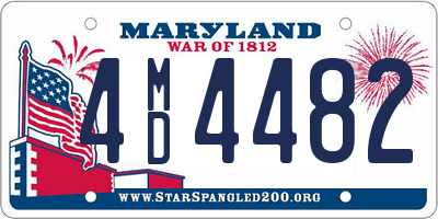 MD license plate 4MD4482