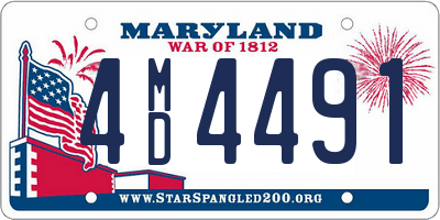 MD license plate 4MD4491