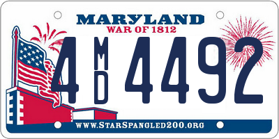 MD license plate 4MD4492