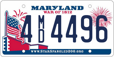 MD license plate 4MD4496