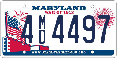 MD license plate 4MD4497