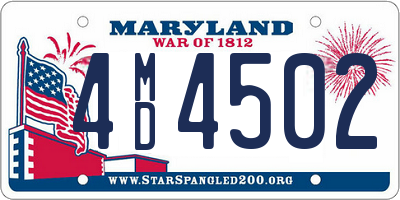 MD license plate 4MD4502